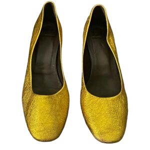714 Cocuco Gold Metallic Heels sz 7